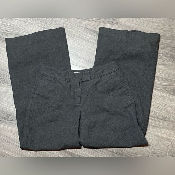 🔥❤️🔥 Isaac Mizrahi Charcoal Gray Wool Dress Slacks Straight Leg Women’s … - Picture 7 of 8